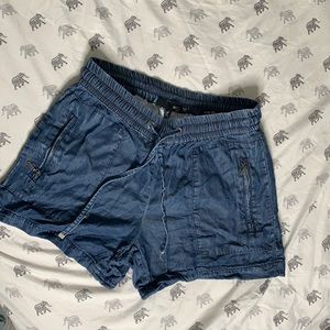 Elastic Band Fabric “Jean” Shorts